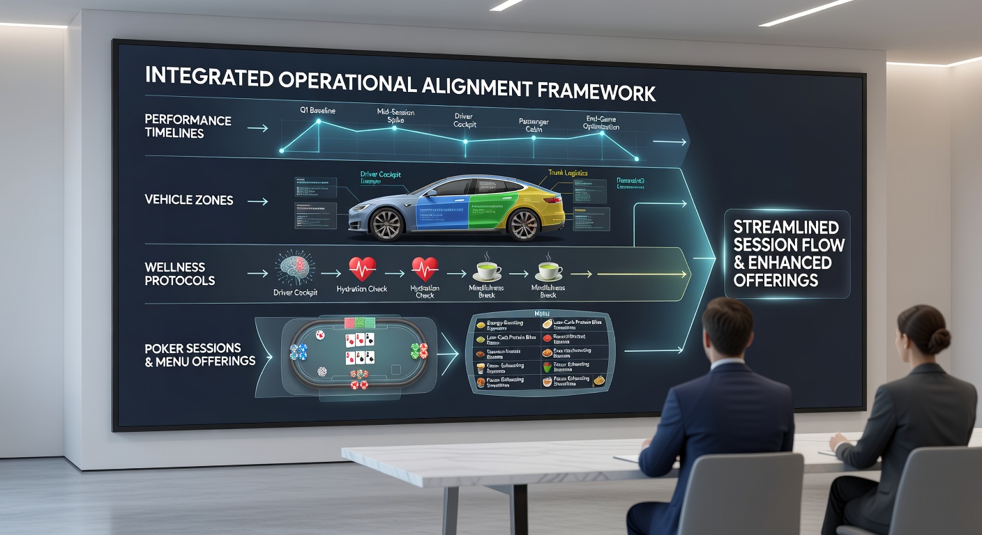 Fahrzeugzonen und Wellness-Protokolle in einer modernen Spielbank mit abgestimmten Zeitplänen für Poker und Menüs