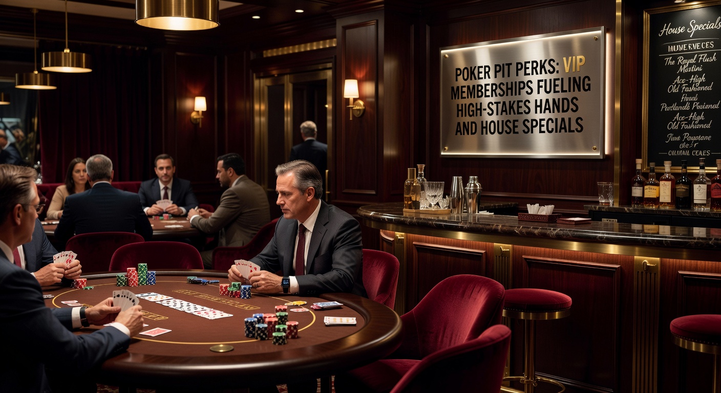 High-Stakes-Poker-Tisch in einer deutschen Spielbank mit VIP-Spielern und dedizierten Chips