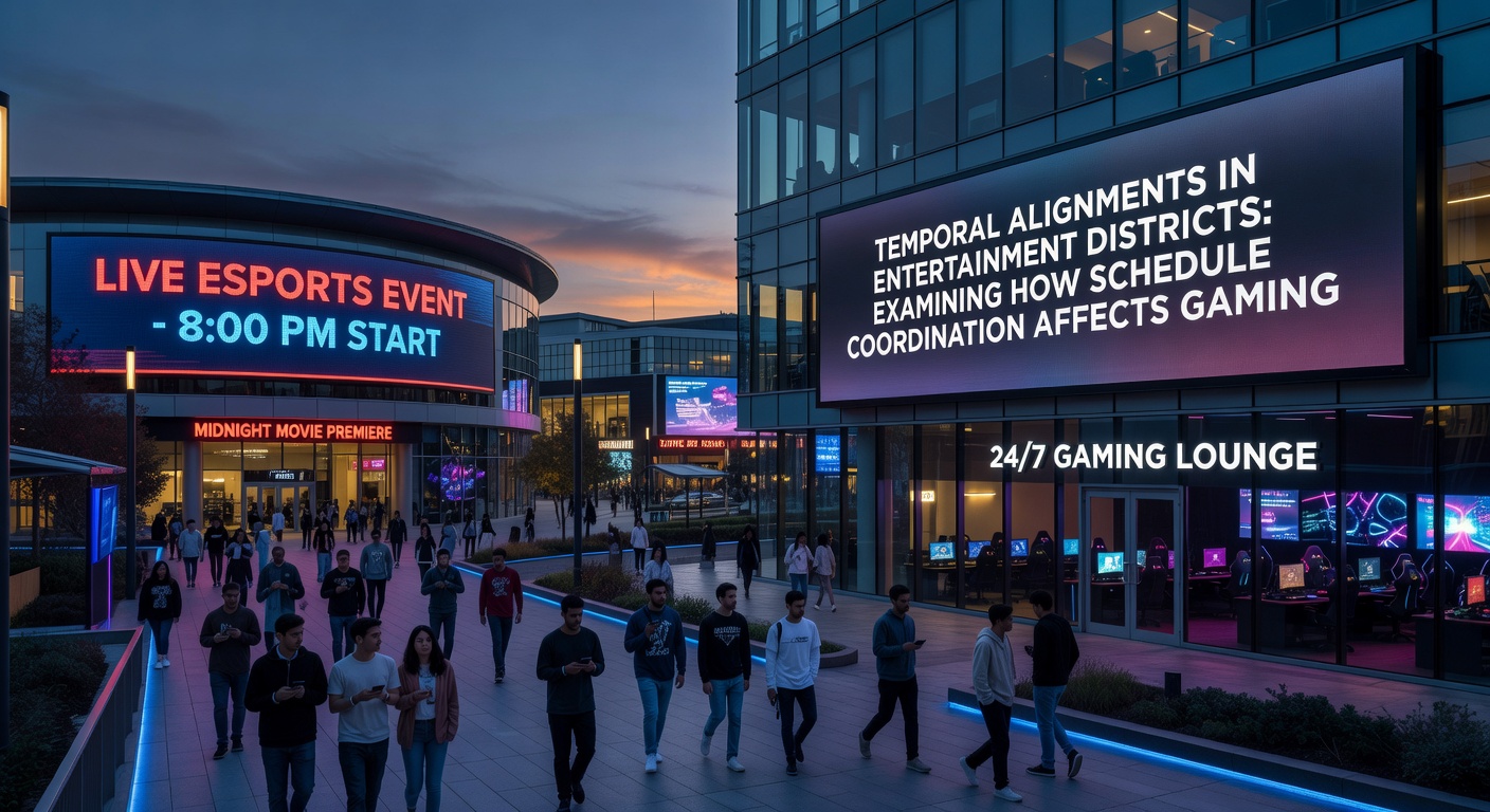 Interaktion zwischen Spielbetrieb und Hospitality-Services durch abgestimmte Zeitpläne in Entertainment Districts